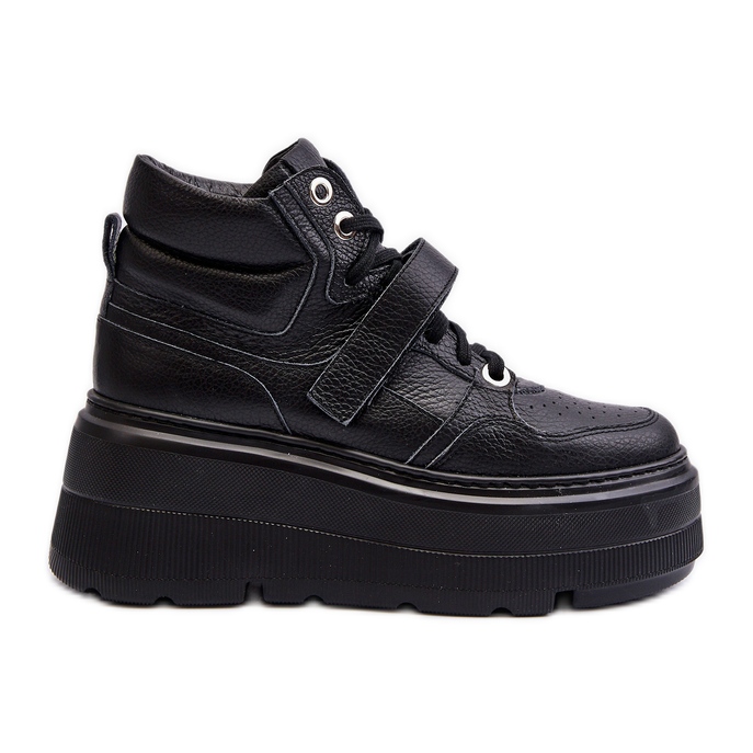Zazoo 3450 Women's Leather Sneakers Black Zazoo 3450 Women's Leather Sneakers Black