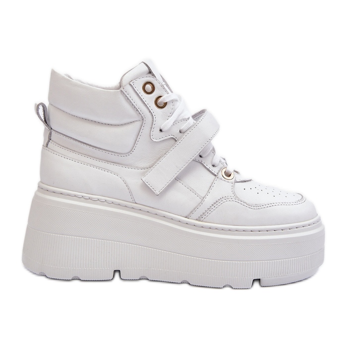 Zazoo 3450 Women's Leather Sneakers White Zazoo 3450 Women's Leather Sneakers White