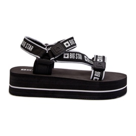 Women's Sandals on the Big Star Platform NN274A525 Black Women's Sandals on the Big Star Platform NN274A525 Black