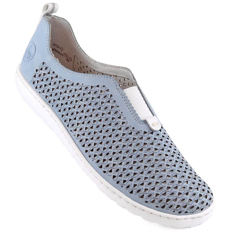 Comfortable openwork shoes Rieker W RKR653 blue