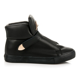 High-top Sneakers With Velcro black