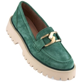 Filippo W PAW459C suede leather shoes, green Filippo W PAW459C suede leather shoes, green