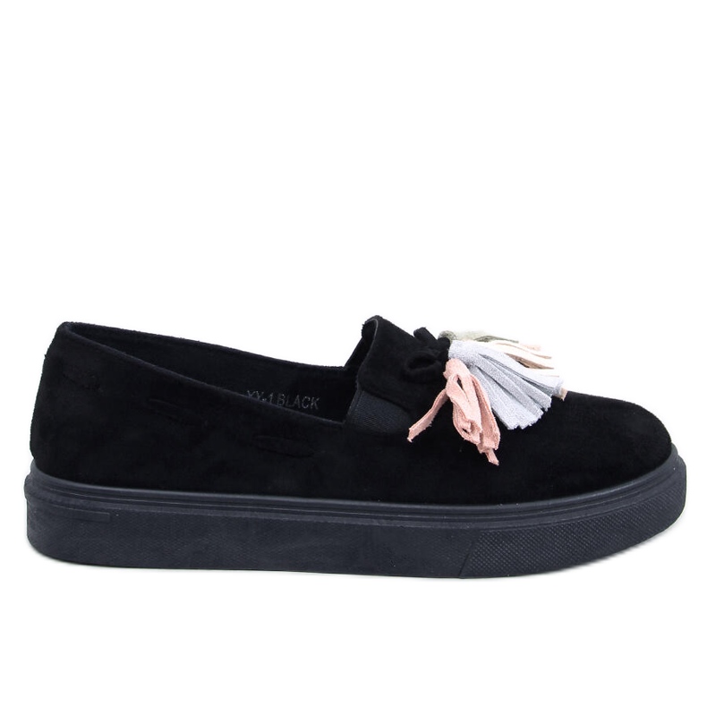 Krauss Blackcolor tassel moccasins