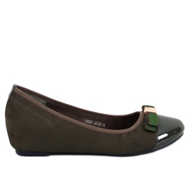 Abecas Green wedge ballet flats Abecas Green wedge ballet flats