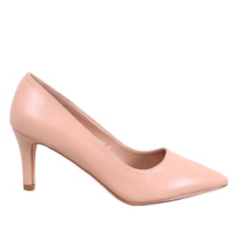 Greave Nude low heel pumps beige