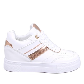 Eyson WHITE/CHAMPAGNE wedge sneakers