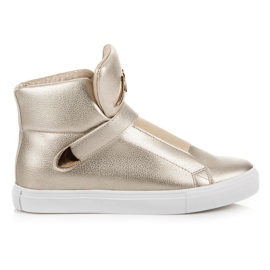 High-top Sneakers With Velcro yellow