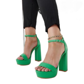 Green high-heeled Sille sandals Green high-heeled Sille sandals