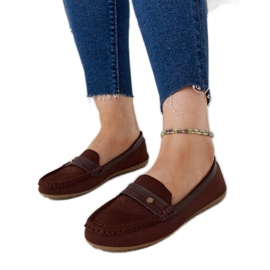 Brown fabric loafers from Fombio