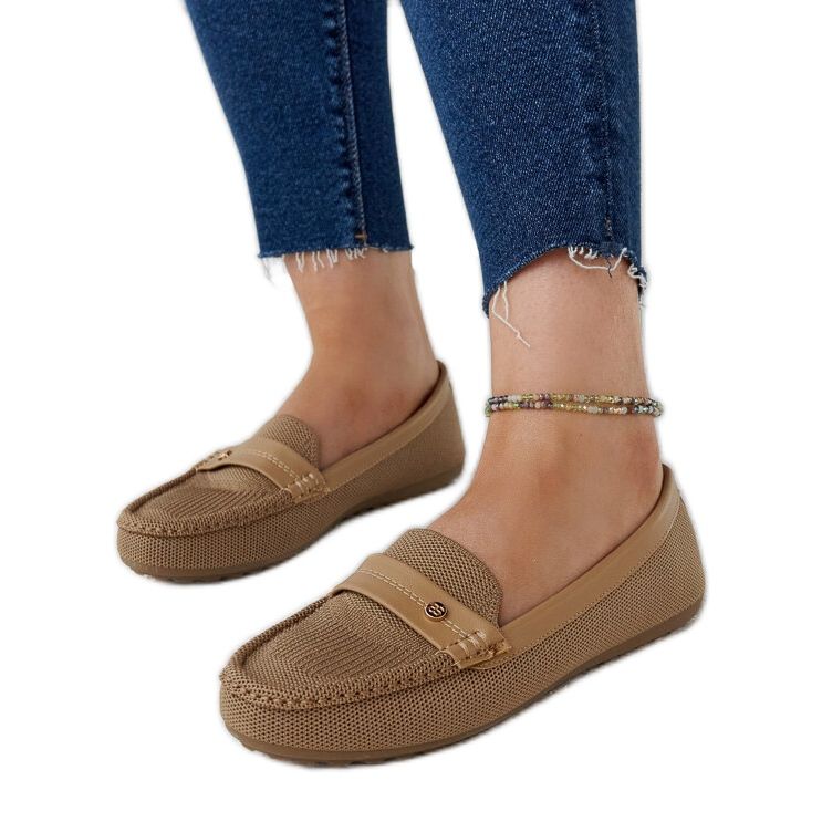 Brown fabric loafers from Fombio