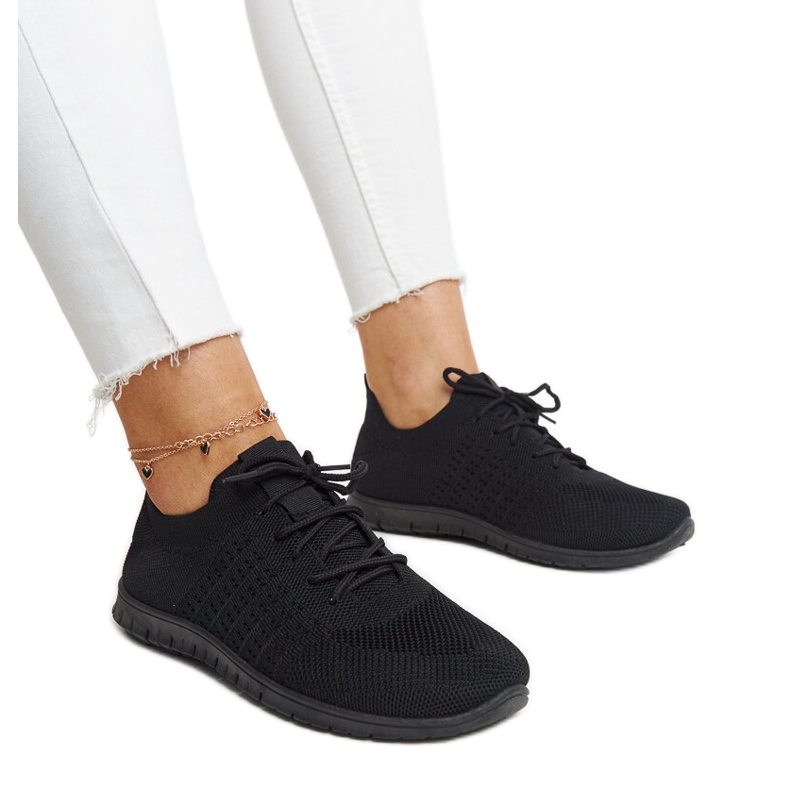 Mairago black fabric sneakers
