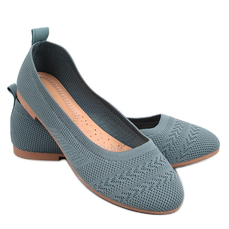Newey Green knitted ballet flats
