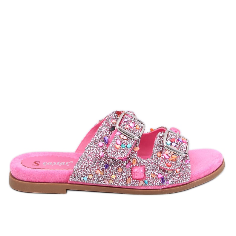 Coult Fuchsia stone flip-flops pink