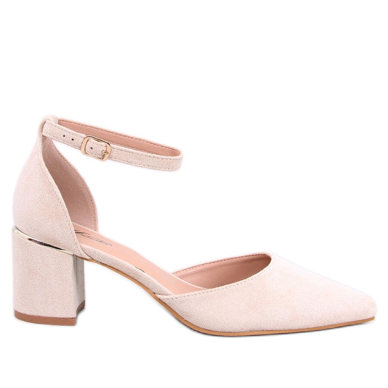 Harroi Beige ankle-strap pumps