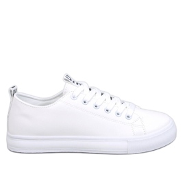 Hamps White women's full-grain sneakers