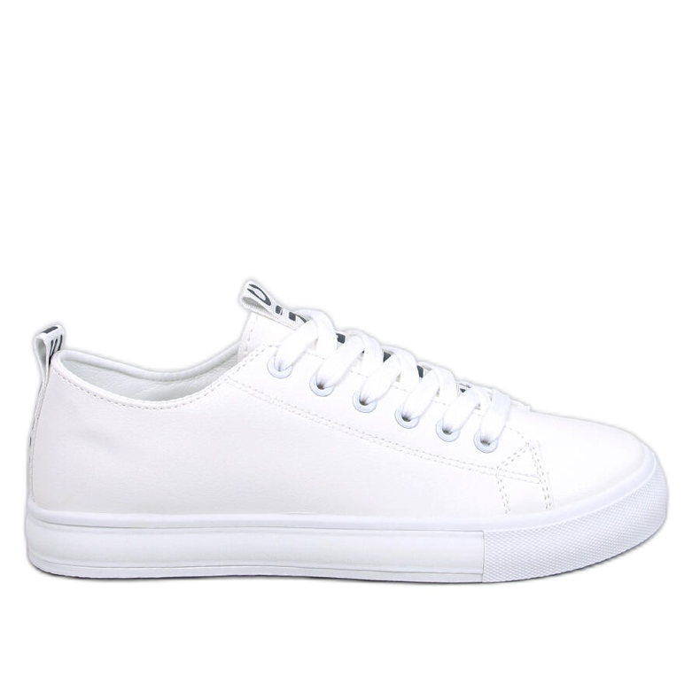 Hamps White women's full-grain sneakers