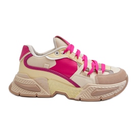 Women's Sneakers with a Thick Sole Fuchsia Peonema pink Women's Sneakers with a Thick Sole Fuchsia Peonema pink