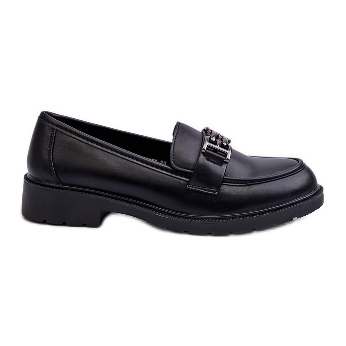 Women's Moccasins With Decoration S.Barski HY372 Black Women's Moccasins With Decoration S.Barski HY372 Black