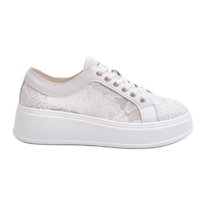 S.Barski Lace women's lace sneakers on the platform S. Barski HY51-059 White S.Barski Lace women's lace sneakers on the platform S. Barski HY51-059 White