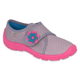 Befado Girls with Velcro 974Y528 gray/pink grey