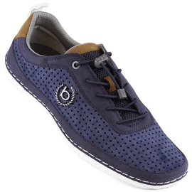 Comfortable men's sports slip-on shoes Bugatti NN153246 blue