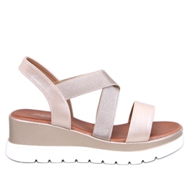Caden Gold wedge sandals golden