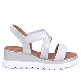 Caden Silver wedge sandals