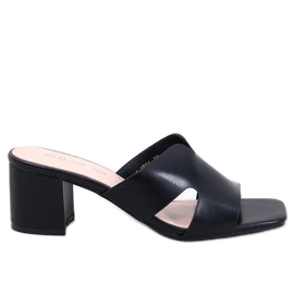 Vallon Black high-heeled mules