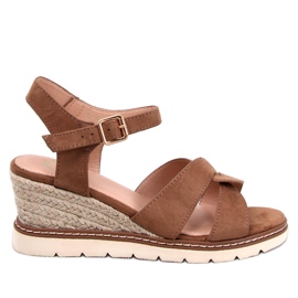 Sermon Khaki wedge espadrilles brown