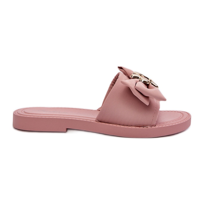 Women's Flip-Flops With a Bow, Pink Arsicada