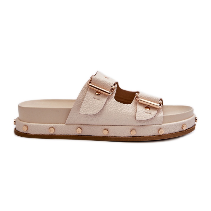 Women's Flip-flops on the Big Star Platform NN274083 Beige