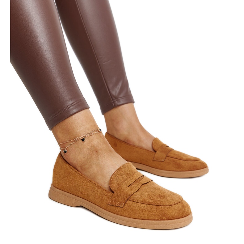 Brown suede Nibras loafers