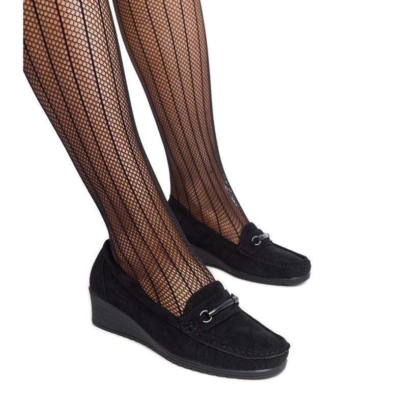 Amel's black wedge loafers Amel's black wedge loafers