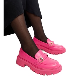 Dark pink loafers with a Lasima buckle