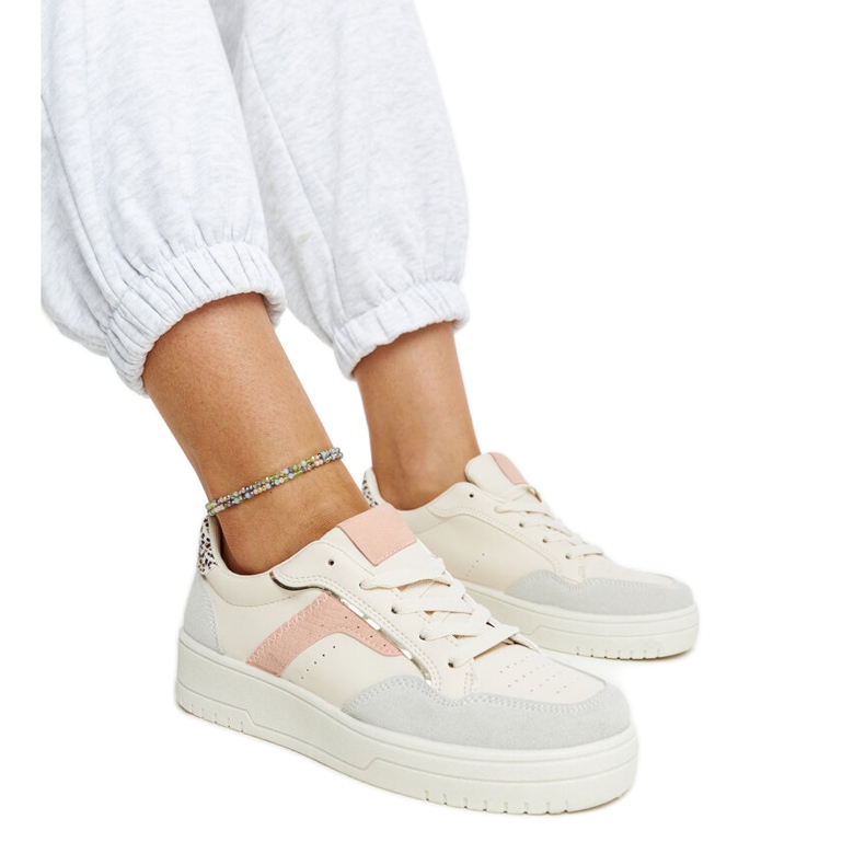 White Walda platform sneakers beige White Walda platform sneakers beige