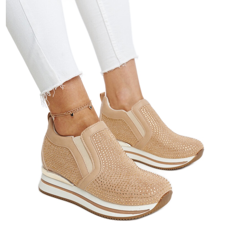 Brown Cadelaria wedge sneakers