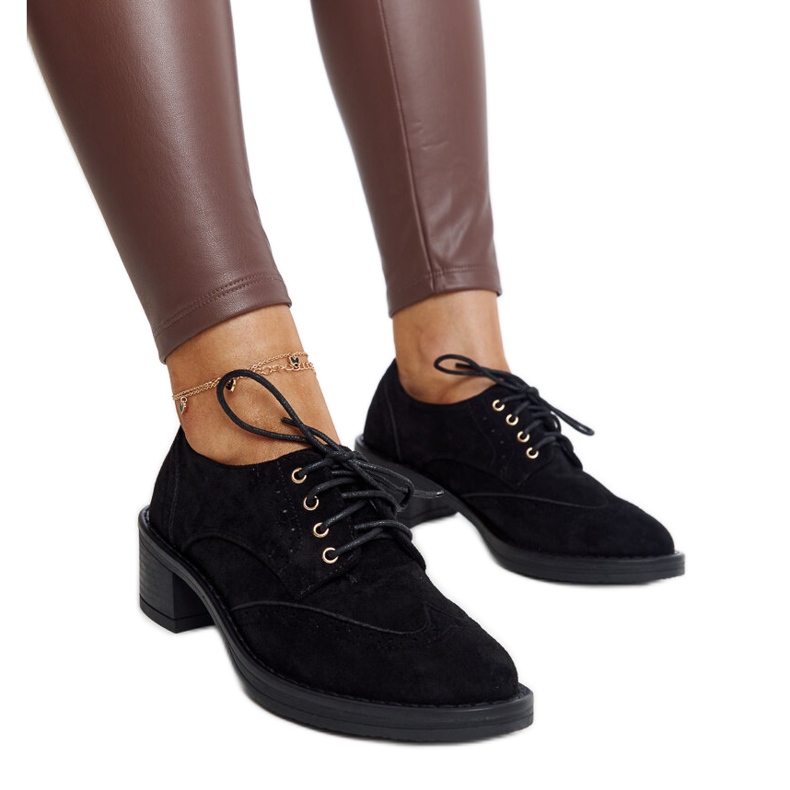 Tigard black suede high-heeled shoes