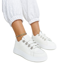 White sneakers with a thick Walida sole White sneakers with a thick Walida sole