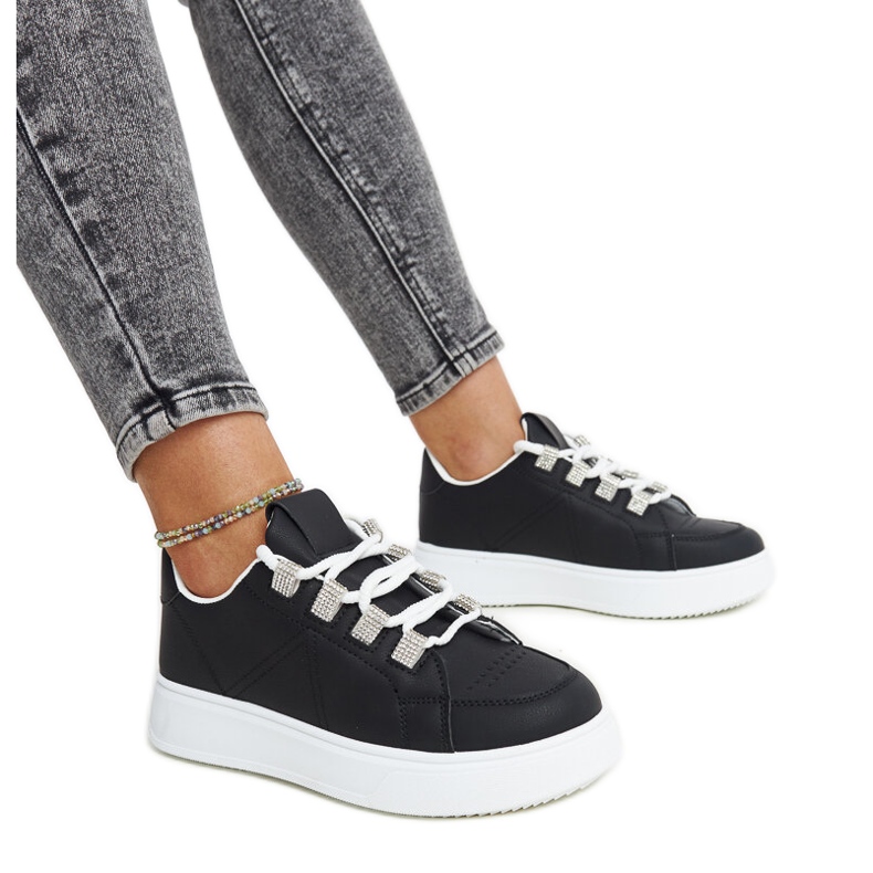 Walida black sneakers with a thick sole