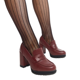 Burgundy high-heeled shoes by Sauda red