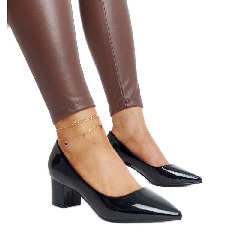 Black patent Ognjenka high-heeled pumps