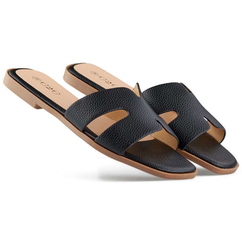 Black classic casual women's flip-flops