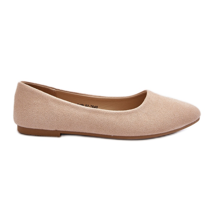 Women's Suede Ballerinas Beige Kommia Women's Suede Ballerinas Beige Kommia