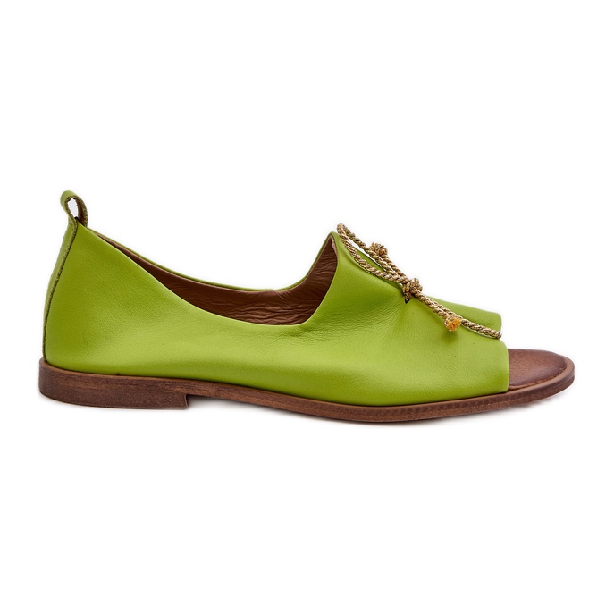 Zazoo 2660 Women's Leather Ballerina Shoes, Lime green Zazoo 2660 Women's Leather Ballerina Shoes, Lime green