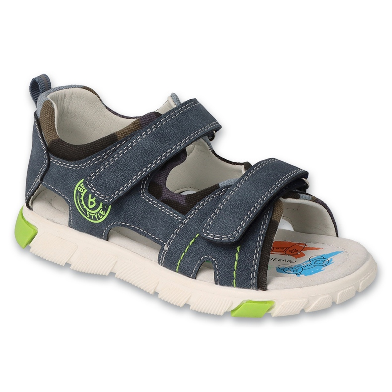 Befado children's sandals, leather insole, 170X102, navy blue