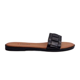 Seastar Women's flat -high -heeled slippers black Seastar Women's flat -high -heeled slippers black