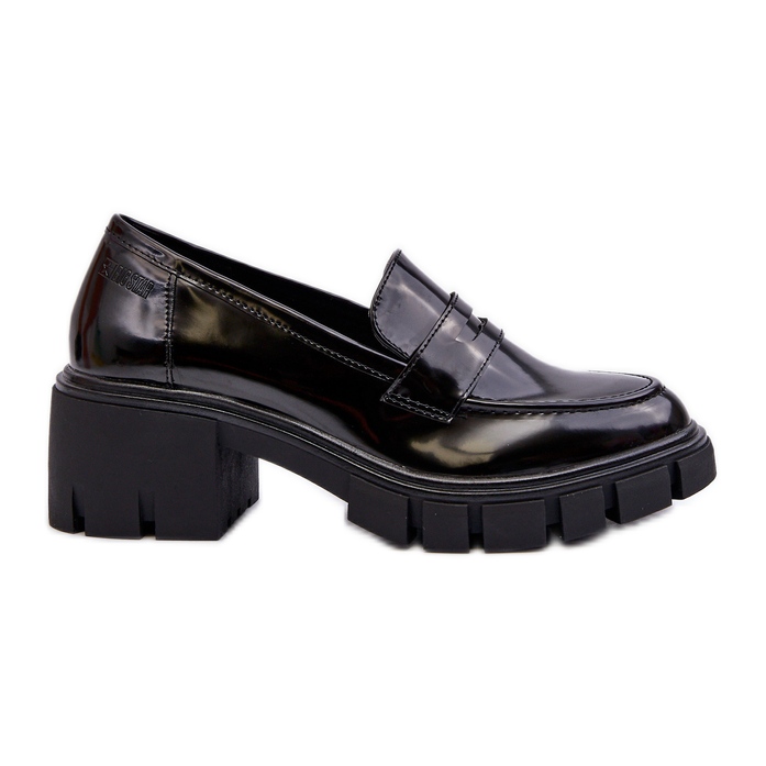 Women's Moccasins With Massive Heels Big Star NN274055 Black