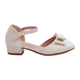 Girls' White Andarifa Ballet Flats With Bow