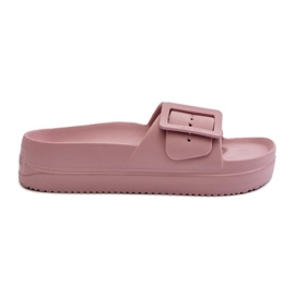 Women's Foam Flip-Flops on the Platform With a Buckle Big Star NN274A663 Pink Women's Foam Flip-Flops on the Platform With a Buckle Big Star NN274A663 Pink
