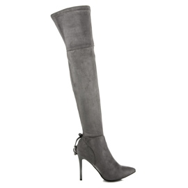 Vices Boho boots on a high heel grey